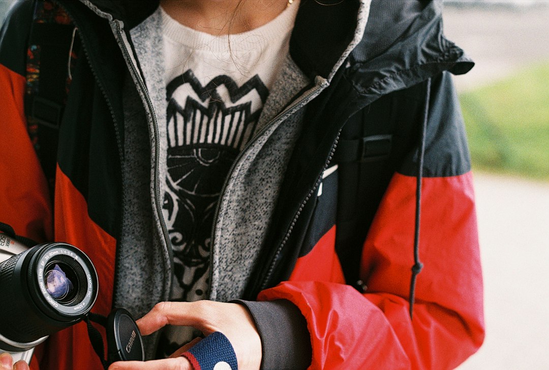 insulated ski jacket closeup