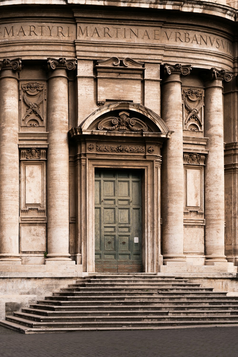 a large building with steps leading up to it