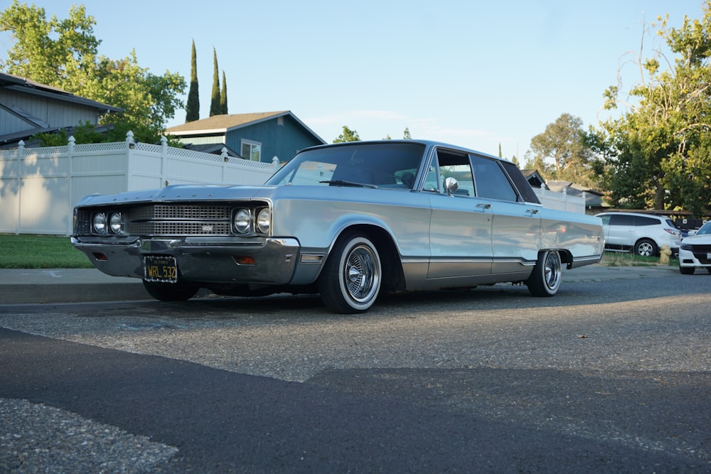 a car parked on the side of the road