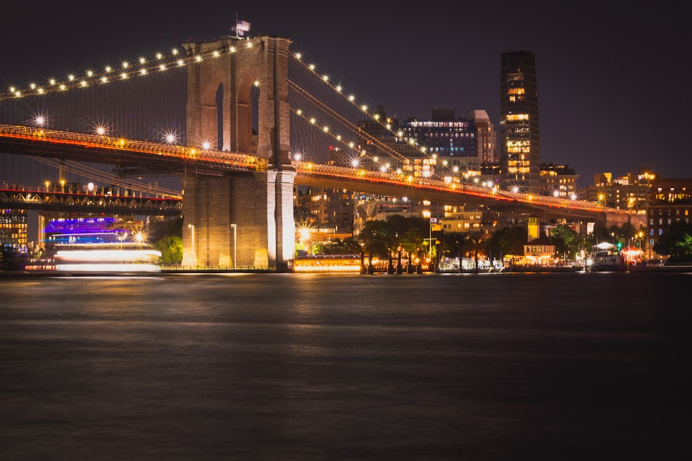 a large bridge spanning over a large body of water