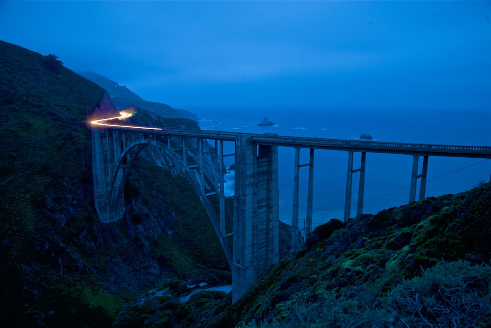 a large bridge over a large body of water