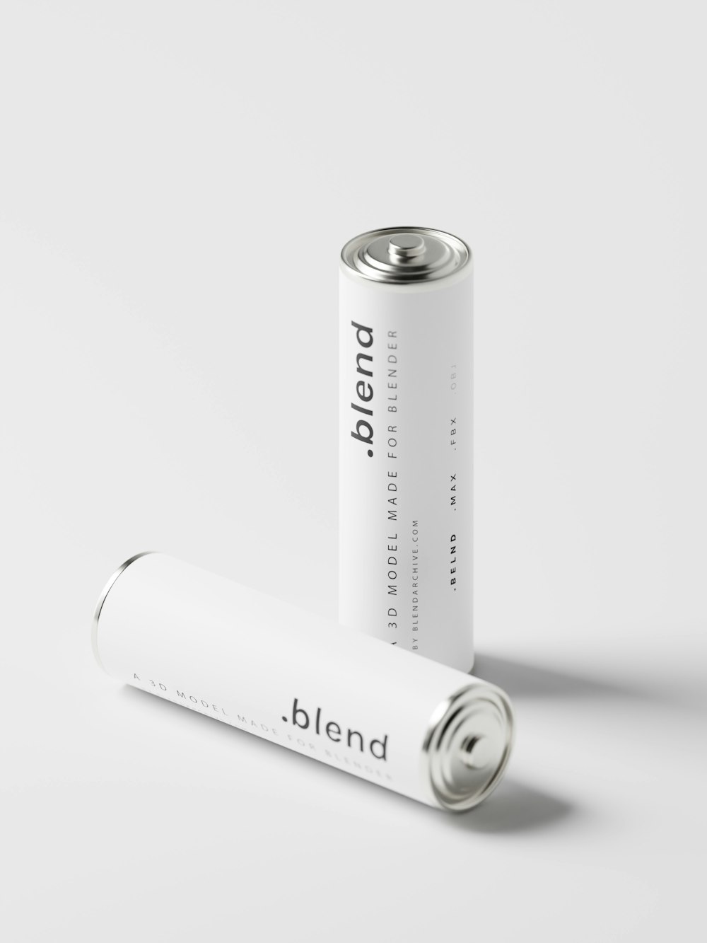 a white battery on a white background