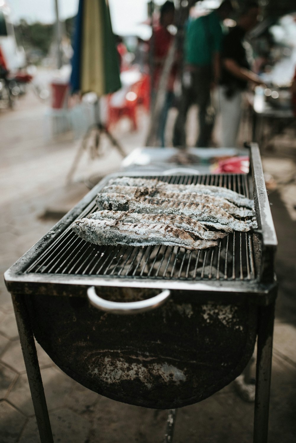 a grill that has some food on it