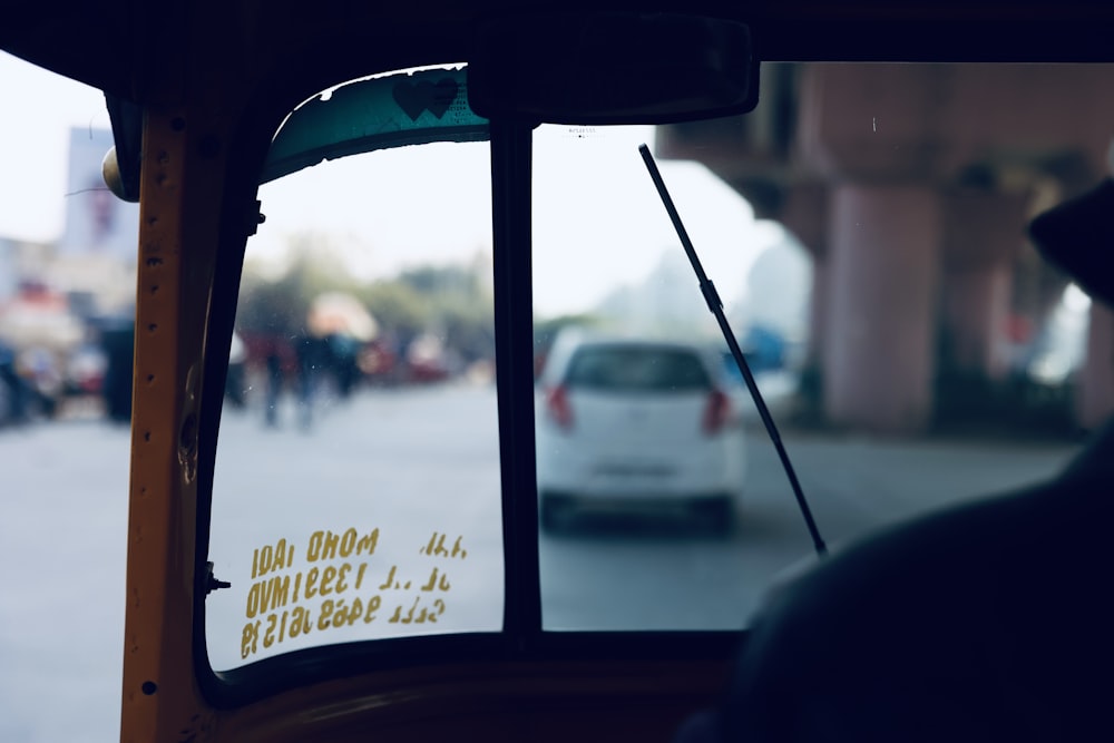 a bus with a sign on the side of it