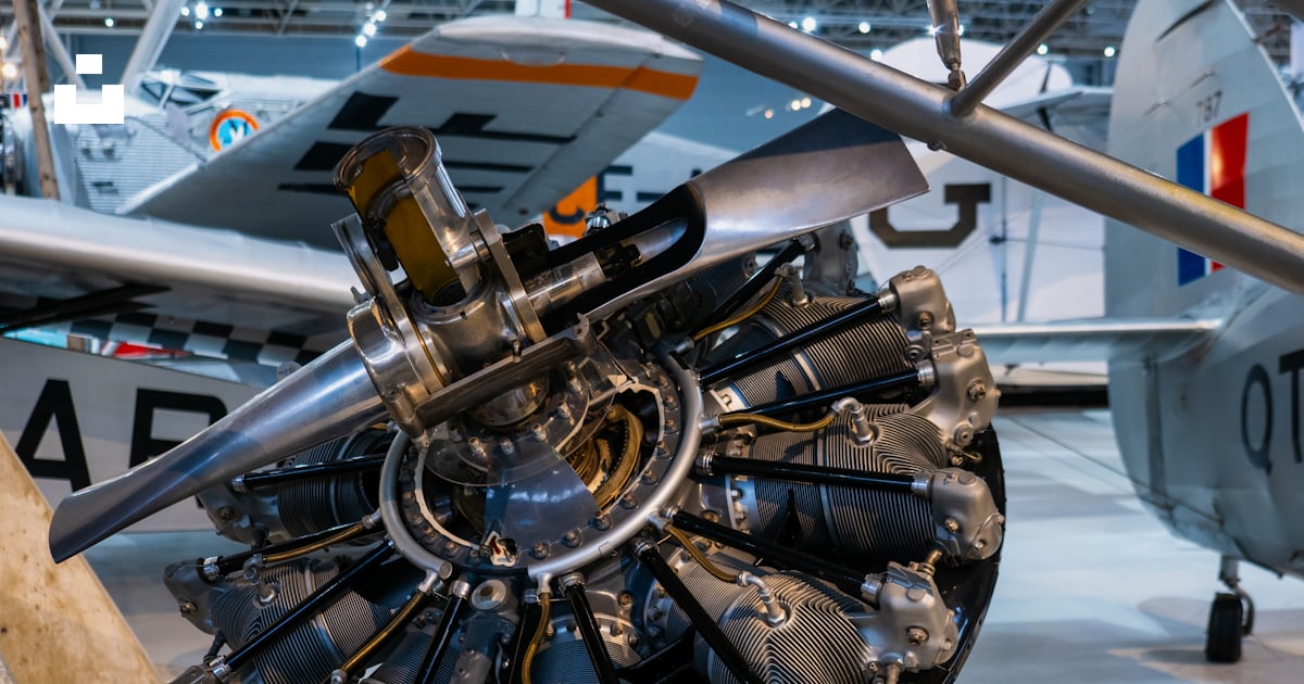 A close up of a jet engine on display photo – Free Canada aviation and ...