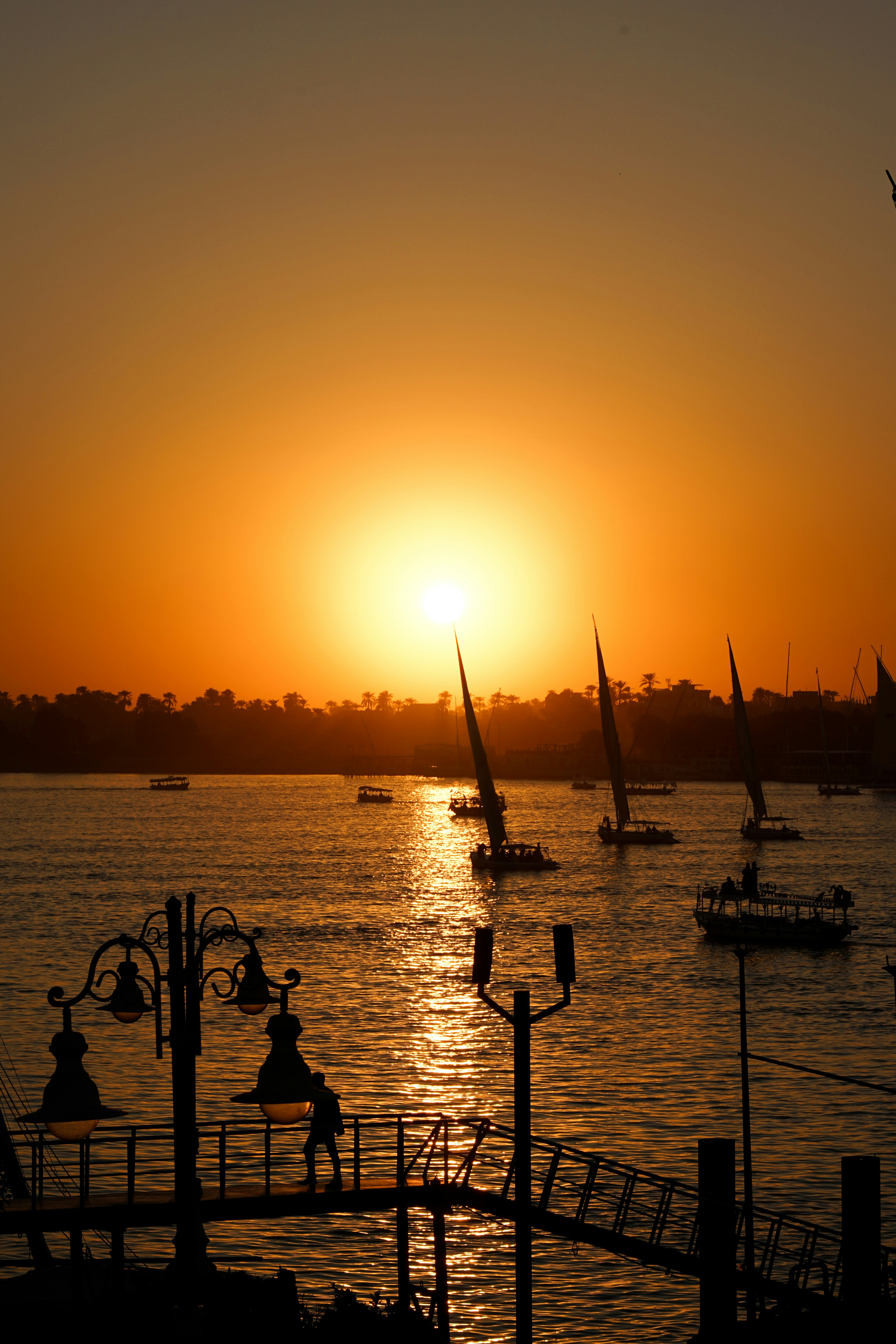 Sunset at Luxor, Egypt. 