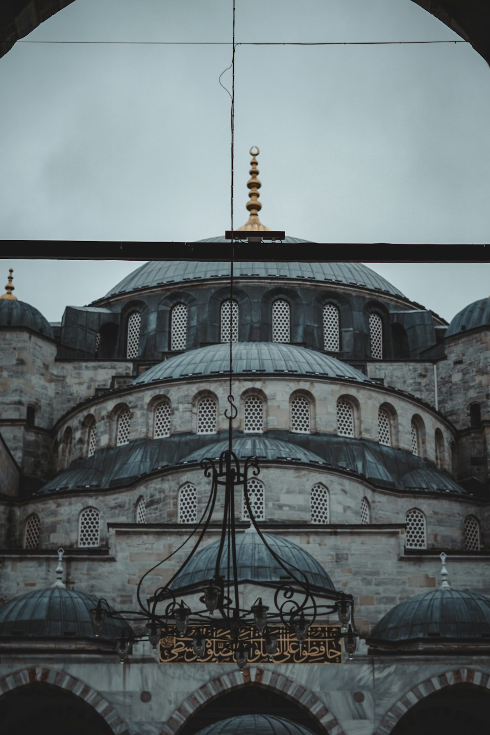 a large building with a clock on it's side