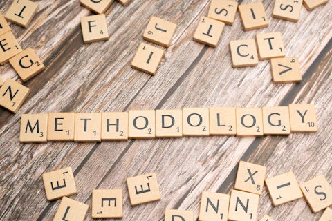 scrabble tiles spelling the word method on a wooden surface