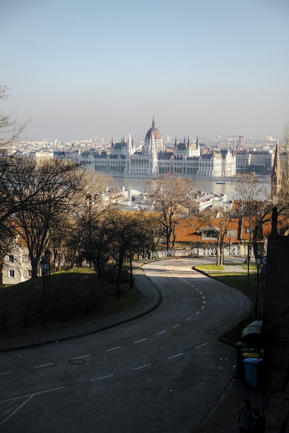 a view of a city from a hill