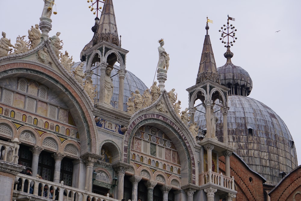 a large building with a clock on the top of it