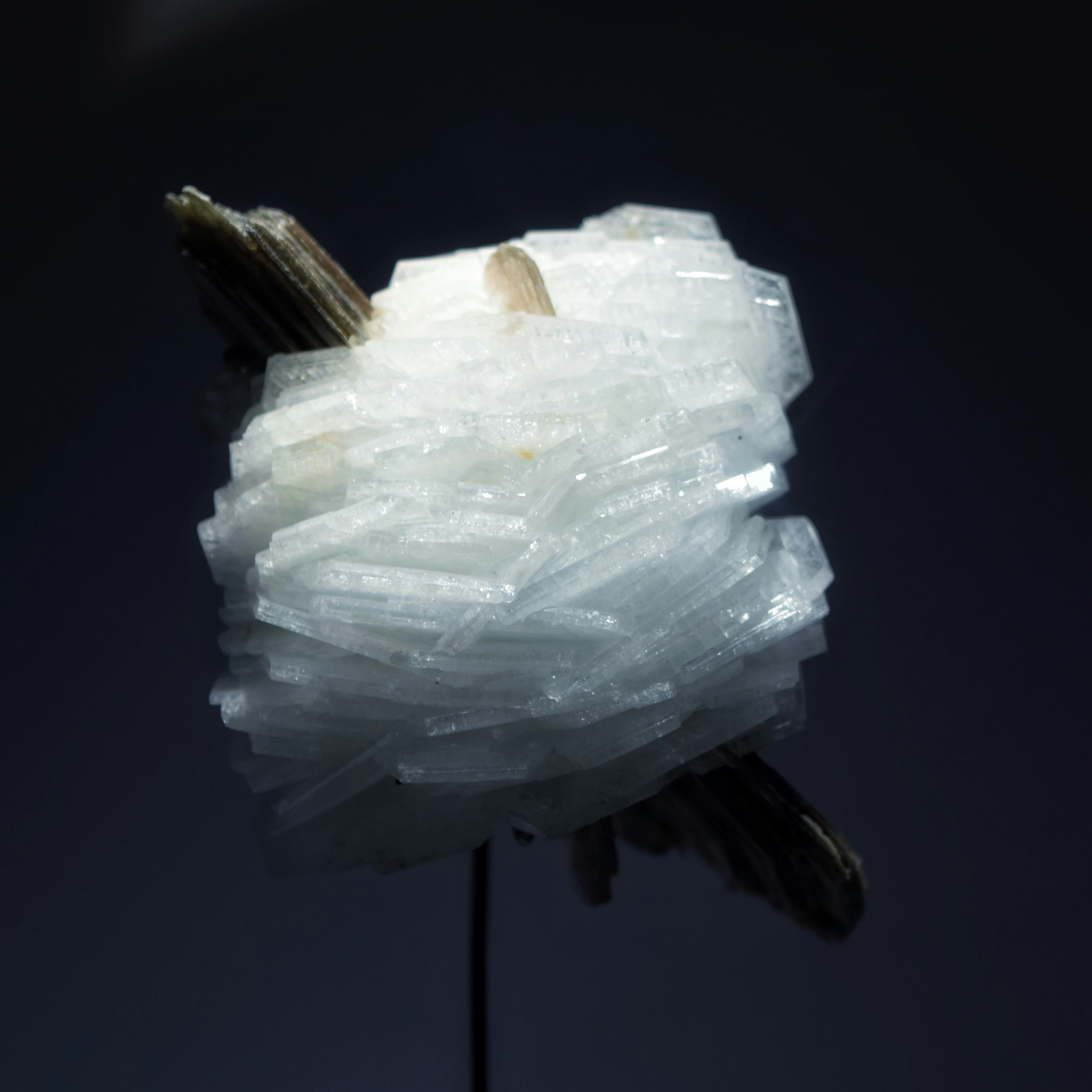 a piece of plastic sitting on top of a wooden stick