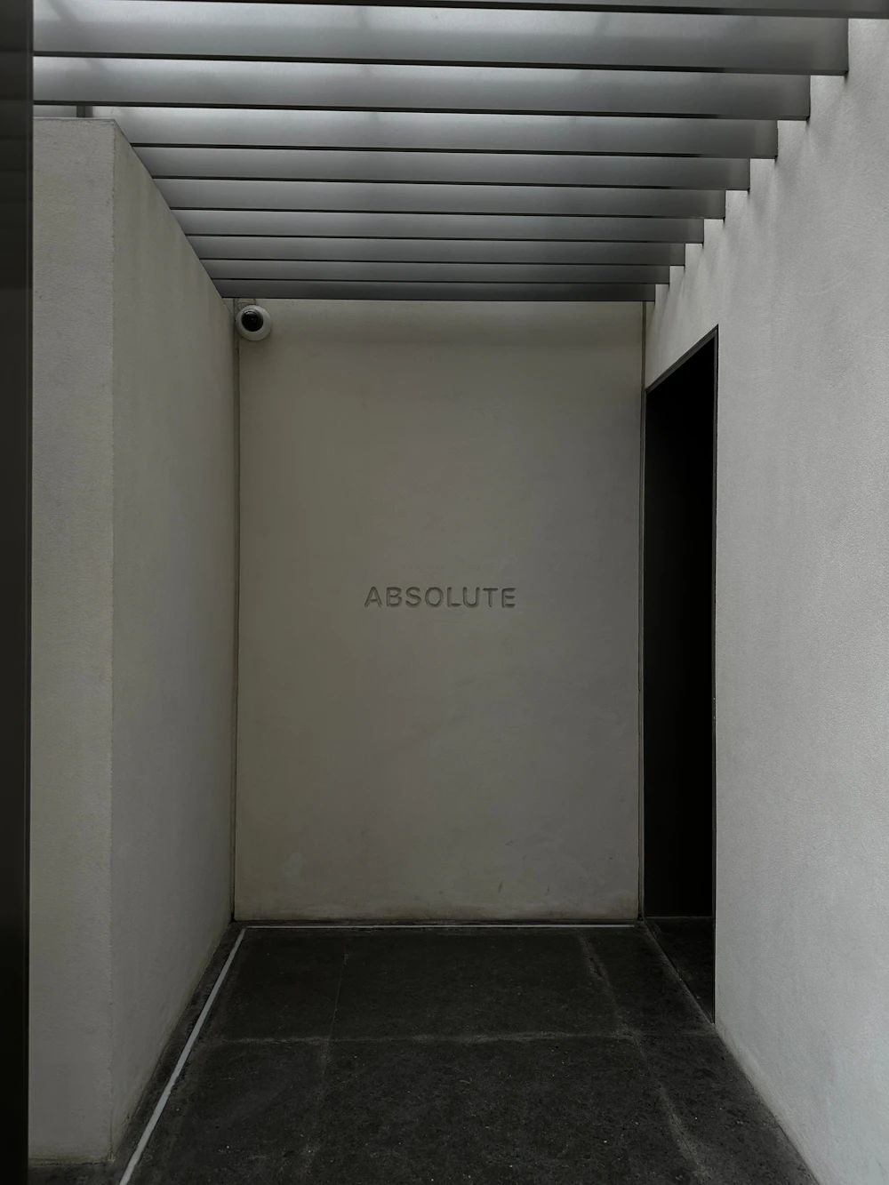 Typography displayed directly as a decorative statement on an interior wall