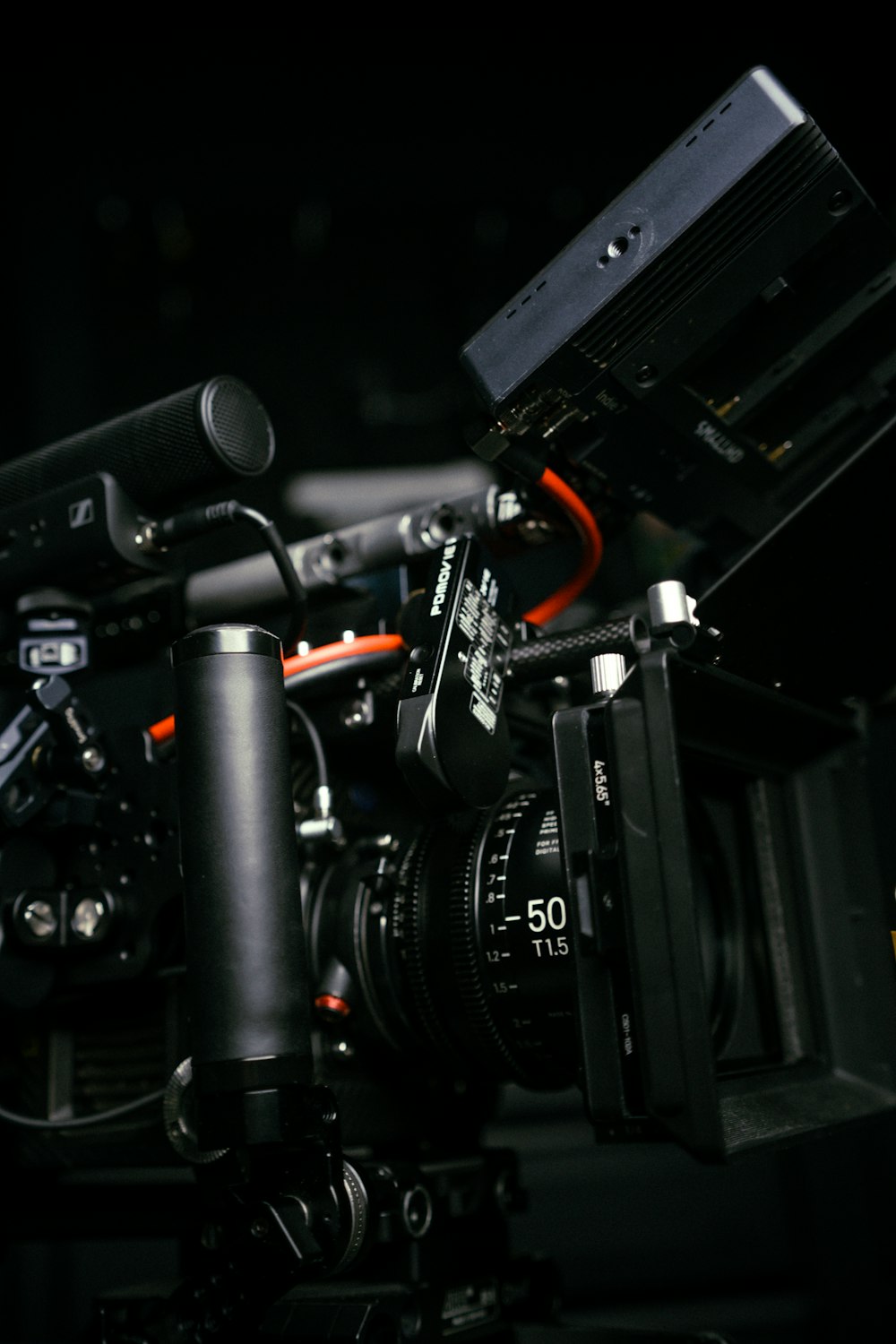 a close up of a camera on a tripod