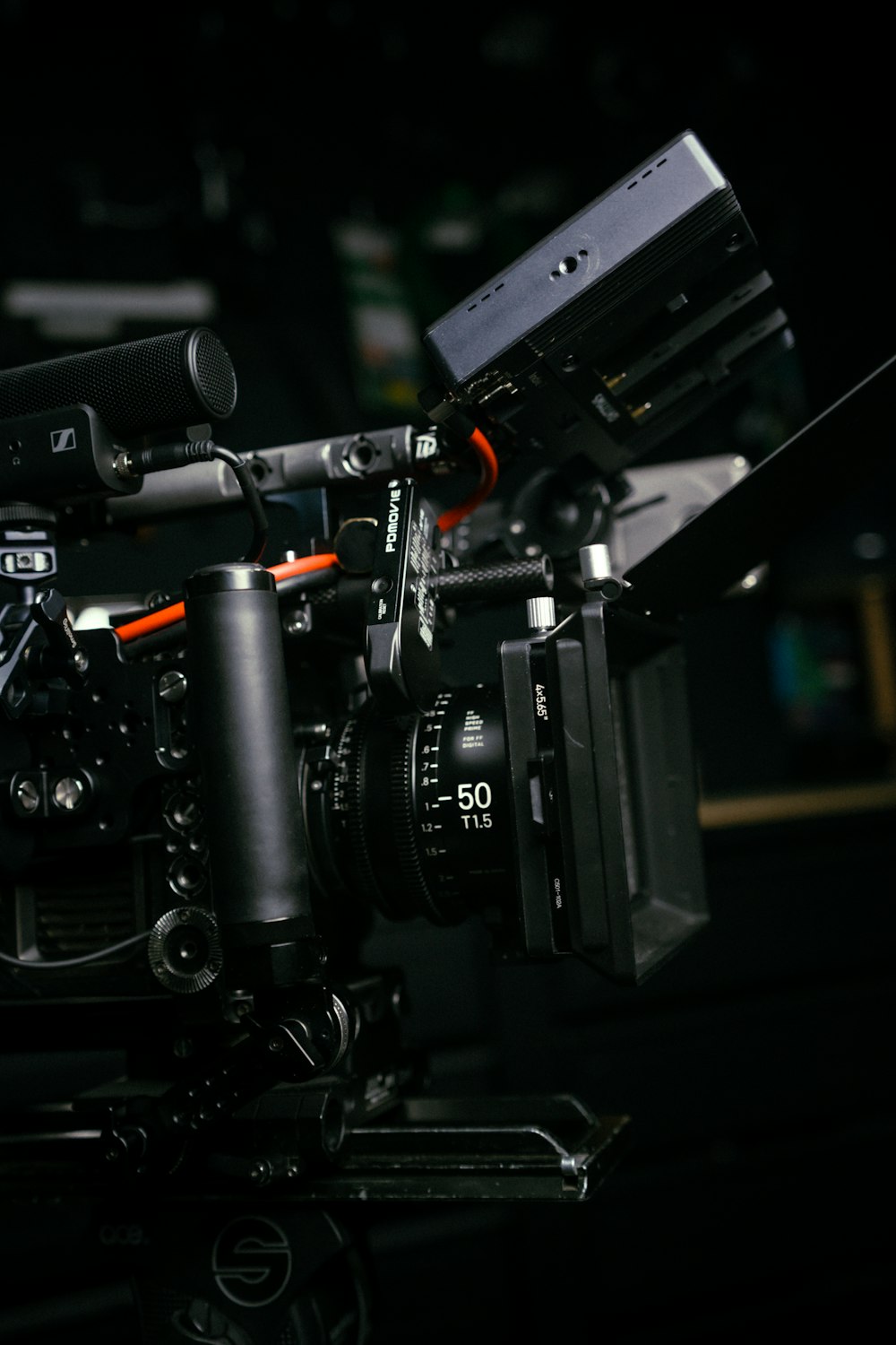 a close up of a camera on a tripod