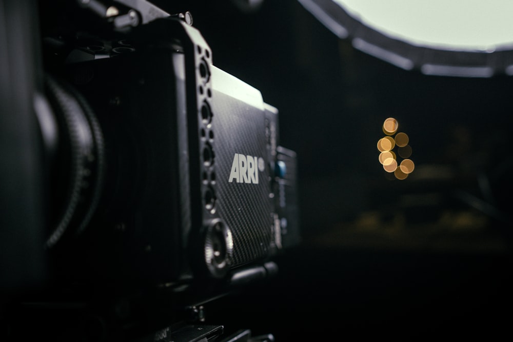 a close up of a camera on a tripod