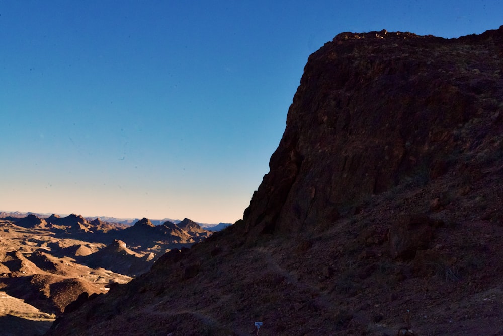 a view of the mountains from the top of a mountain