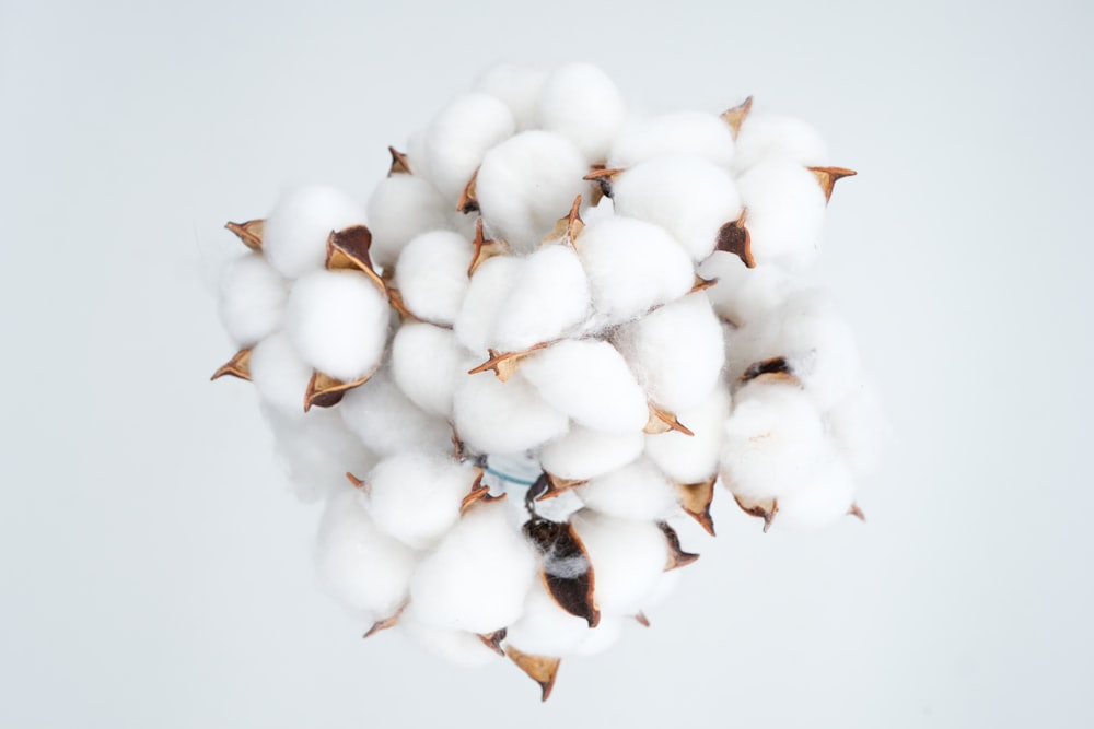 a bunch of cotton balls are piled on top of each other