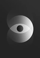 a black and white photo of an eyeball
