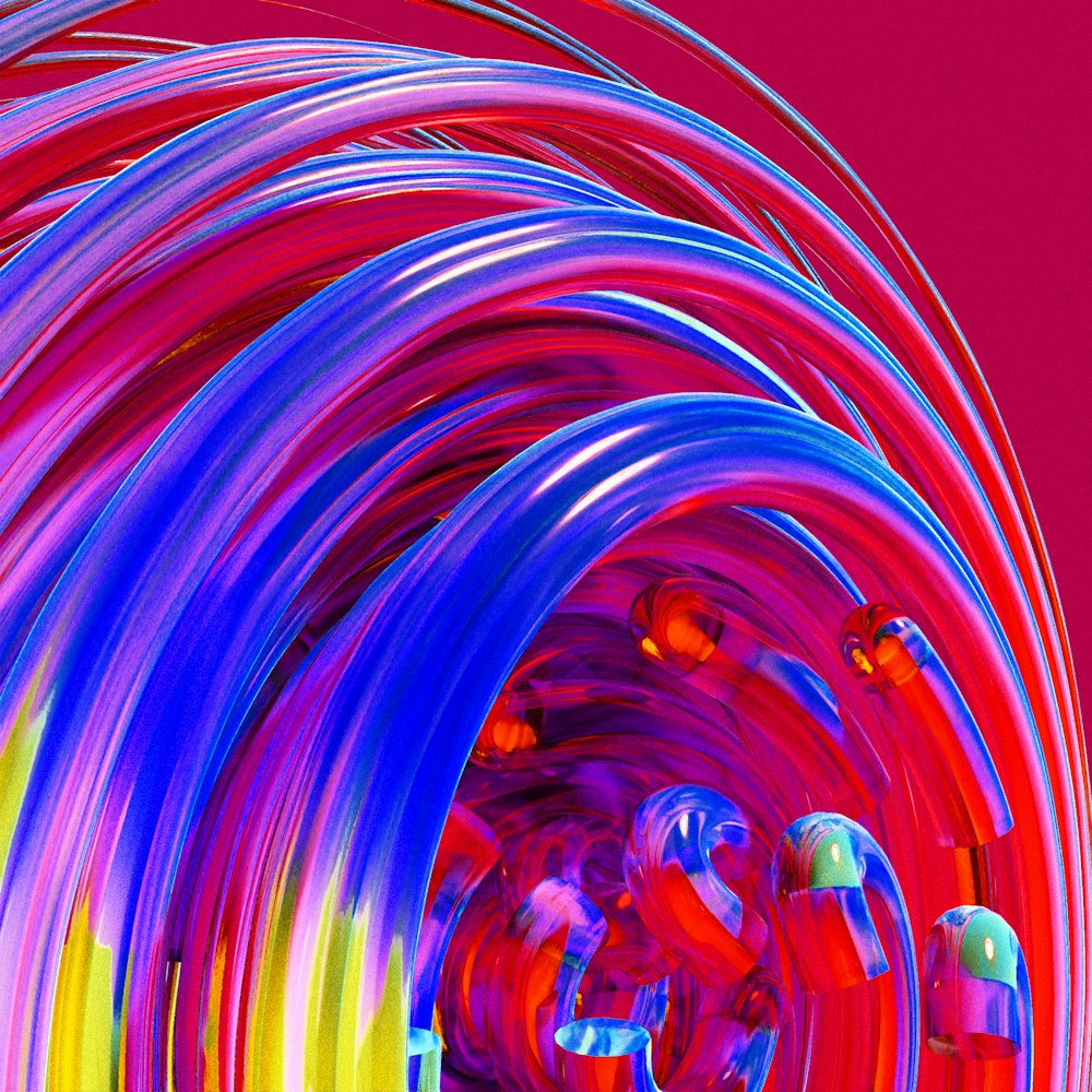 an abstract photo of a colorful tunnel of light