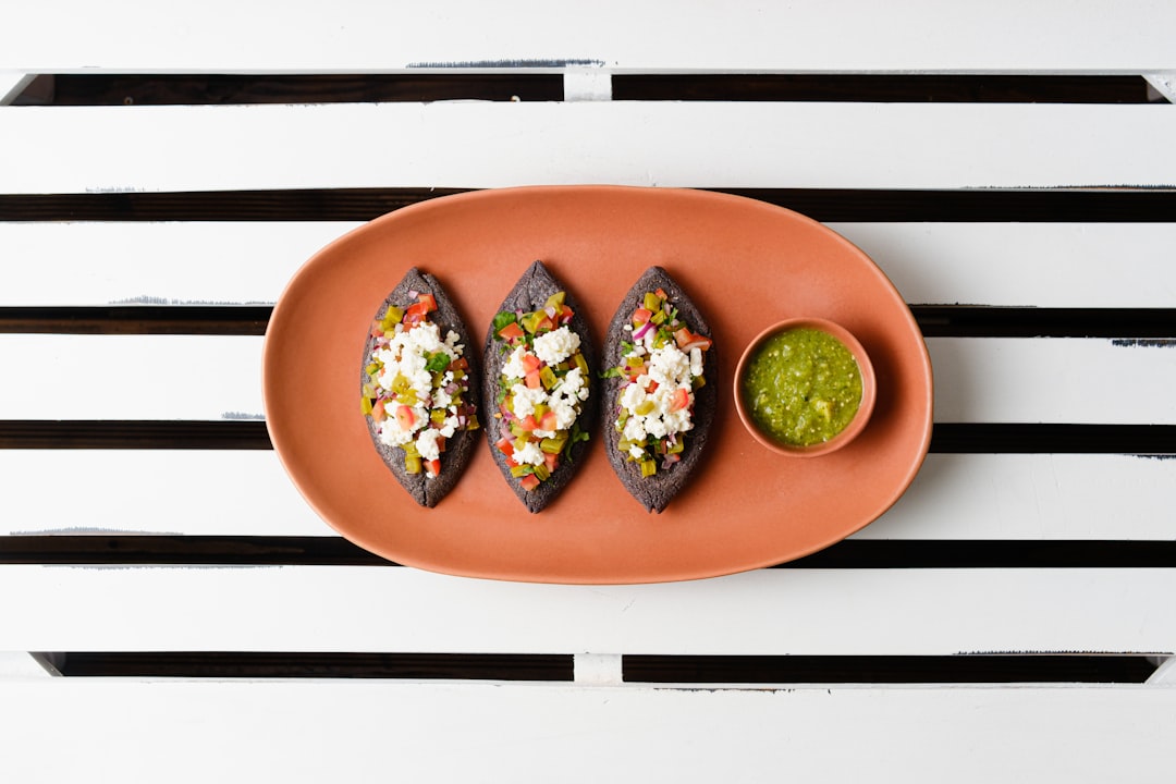 Blue Corn Tostadas with Cheese and Salsa