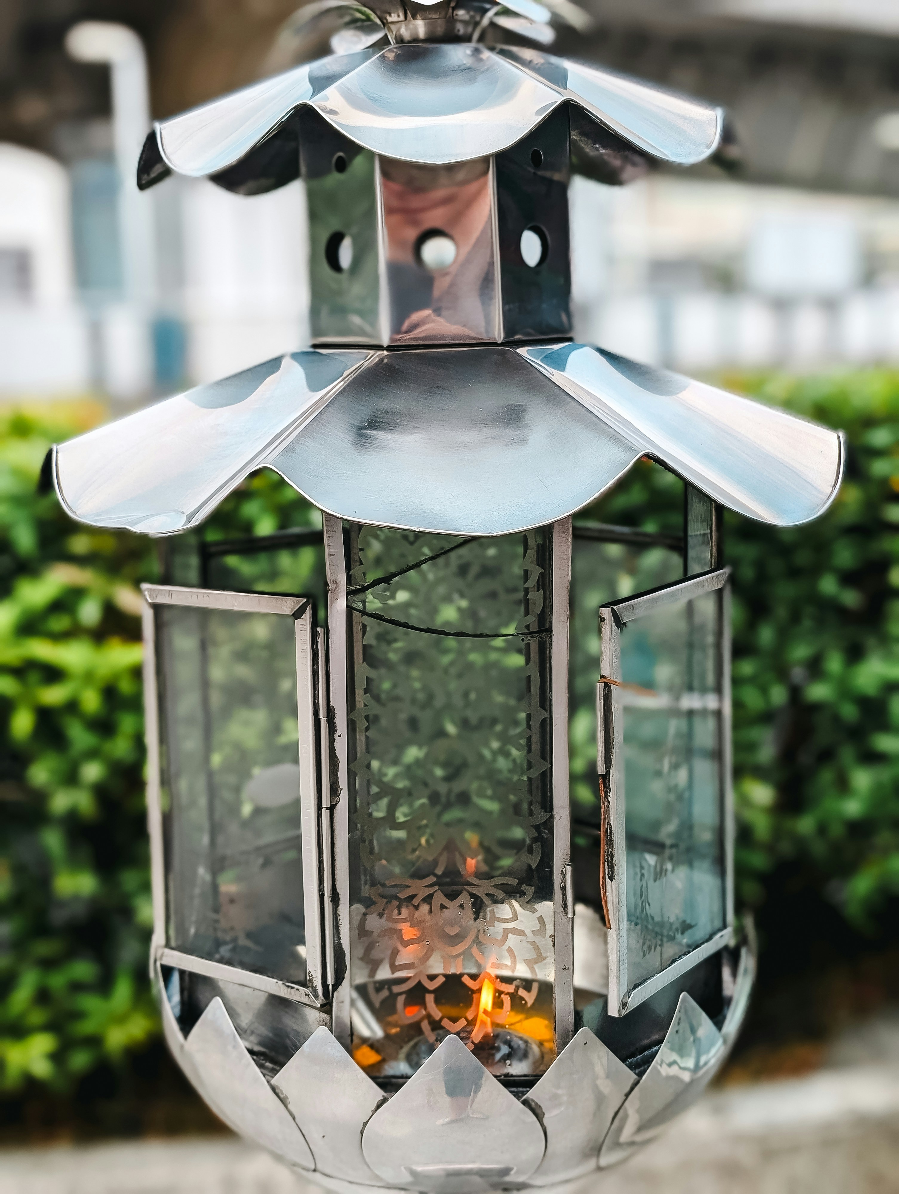 A metal lantern with a fire inside of it photo – Free Bangkok Image on ...