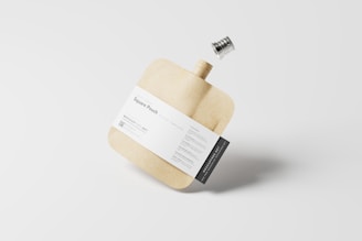 a soap dispenser with a label on it