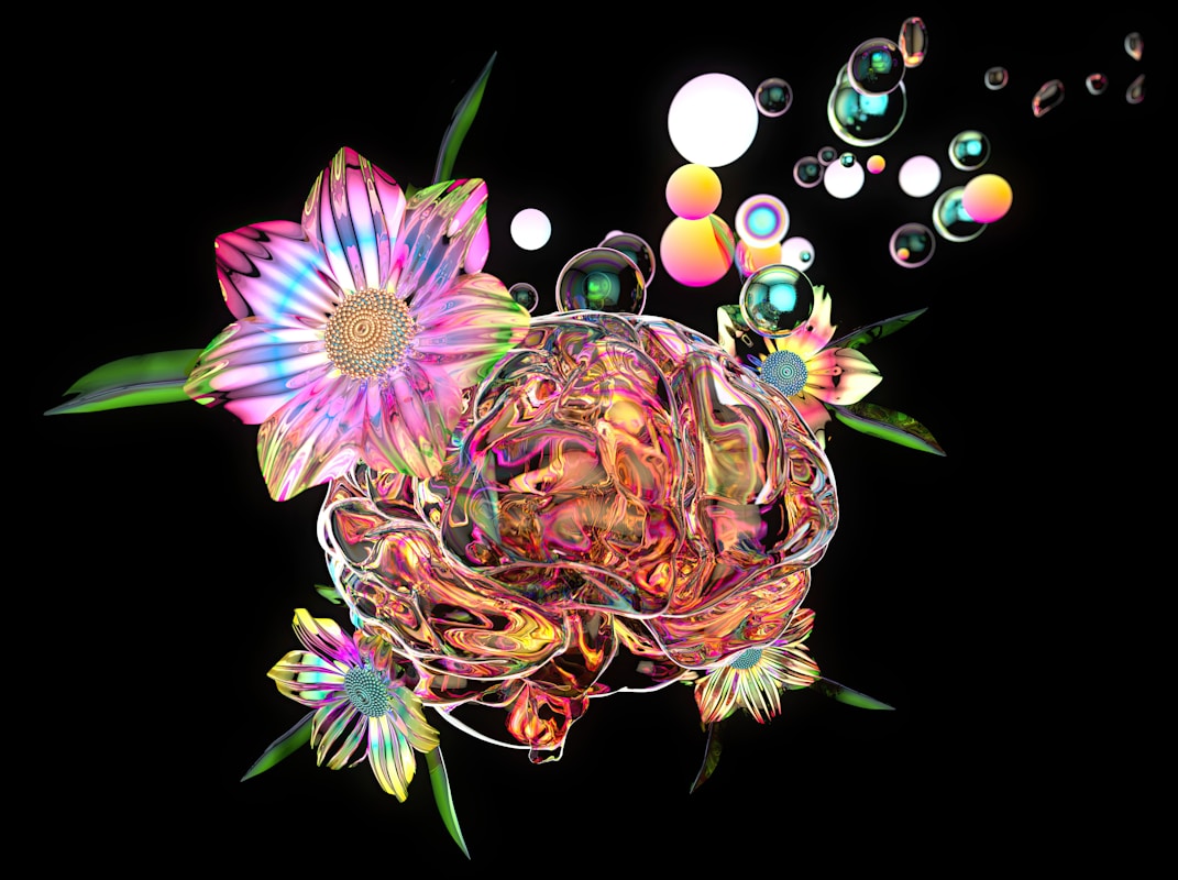 Colorful AI-generated artwork used in a supervised project