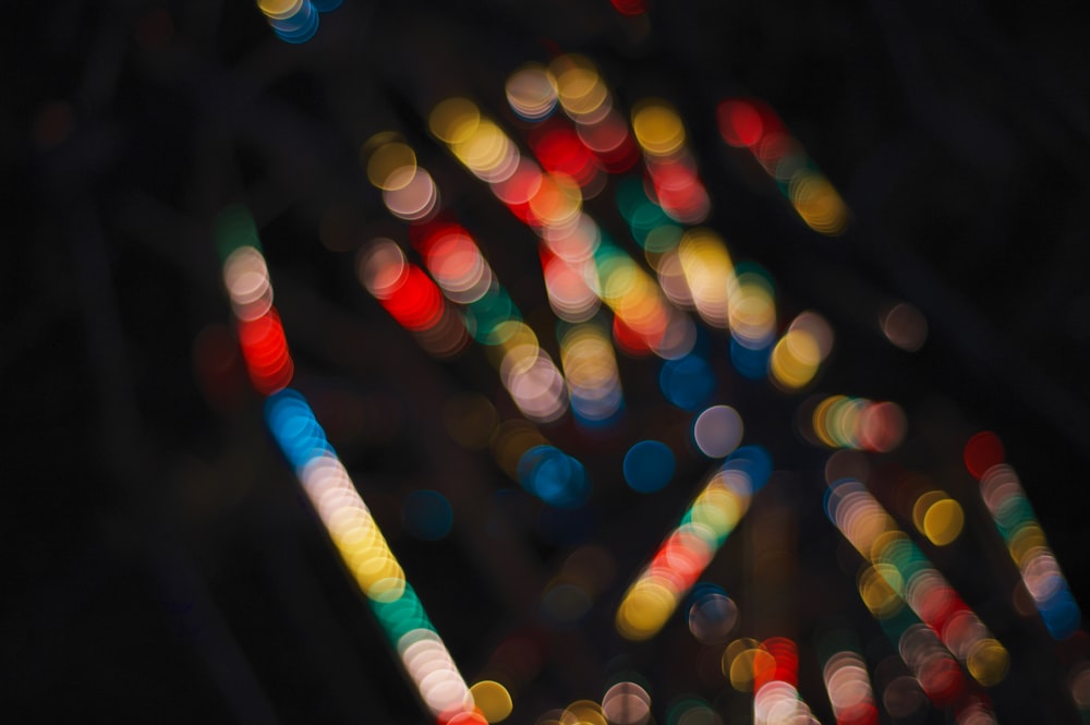 a blurry photo of a bunch of lights