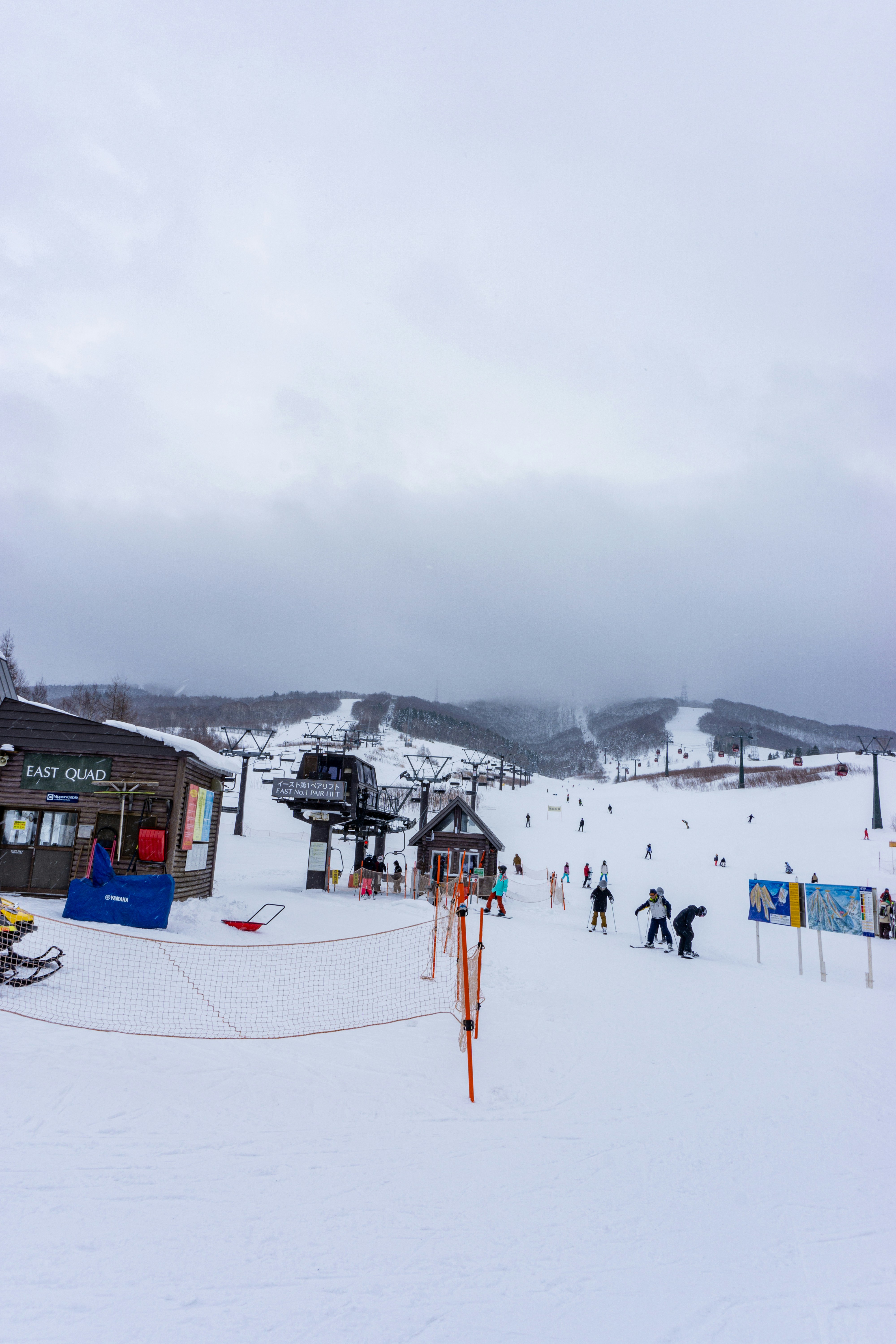 A ski resort in Aspen, Colorado, with snow-covered mountains.
