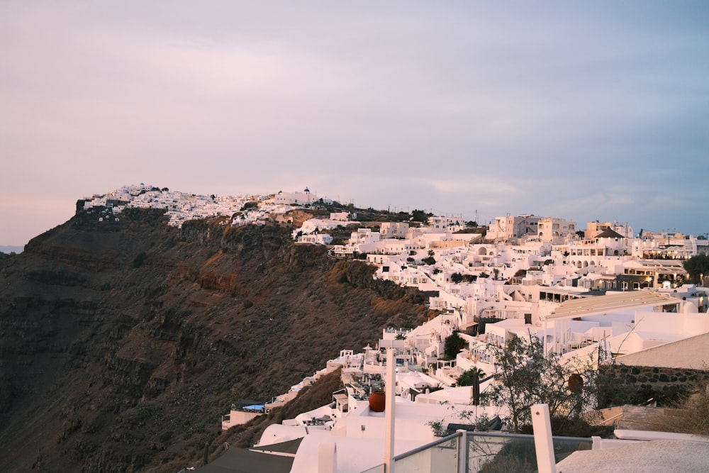 a view of a town from a hill