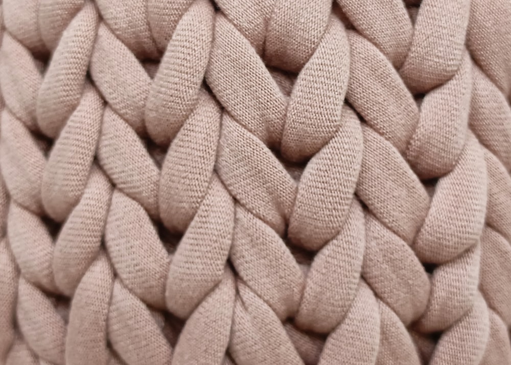 a close up view of a woven material