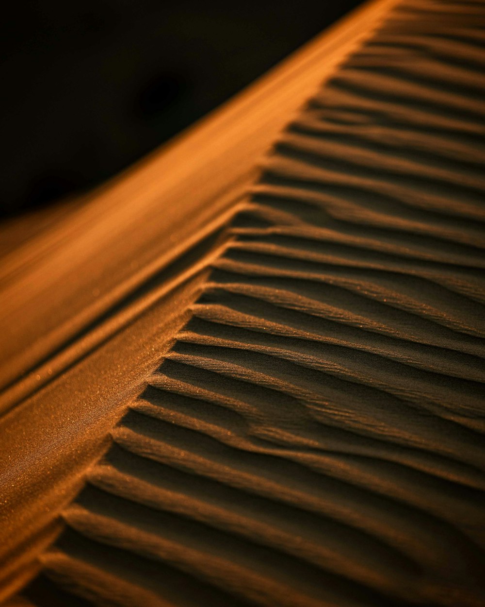 a close up of a sand dune in the desert