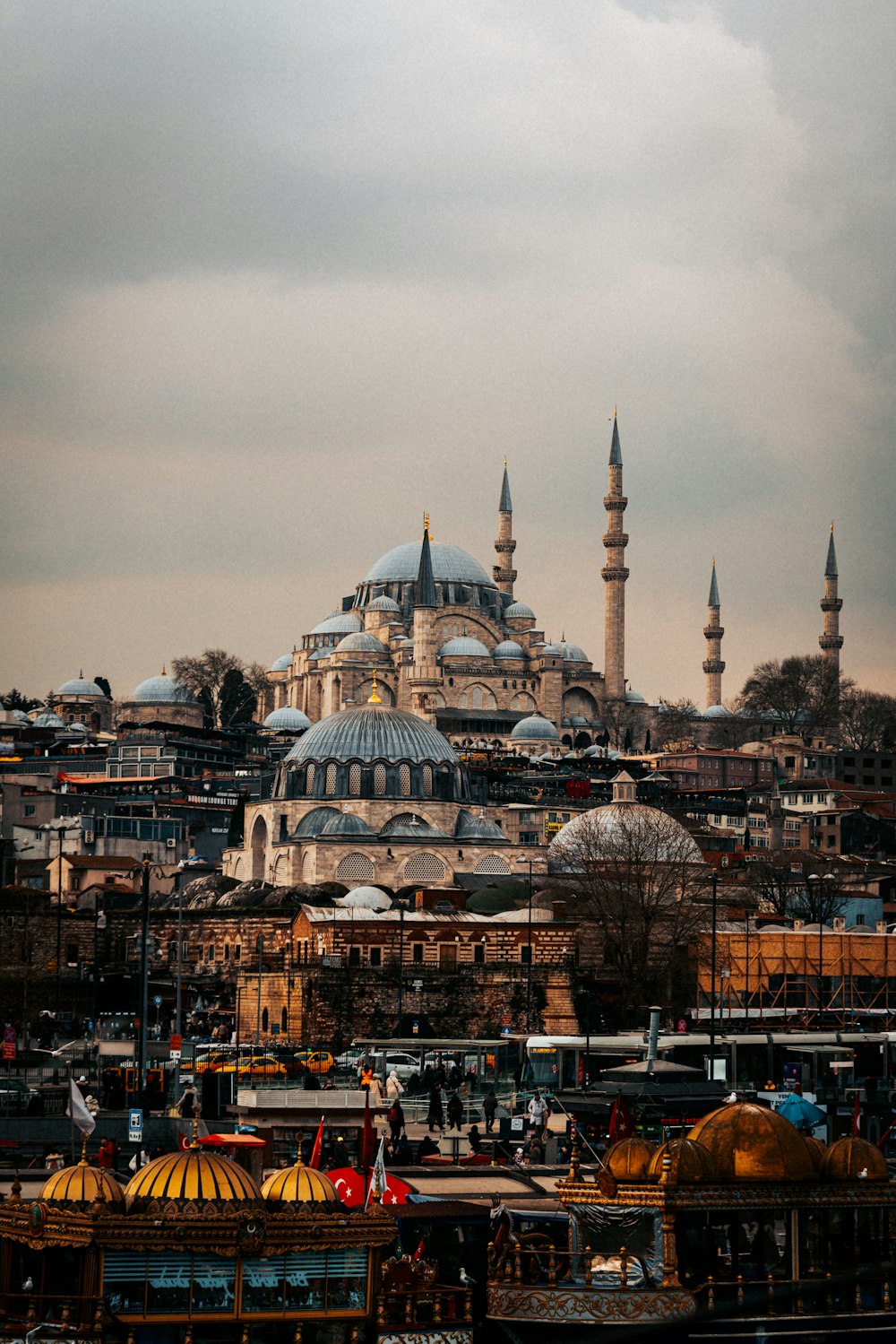 a large building with a lot of domes on top of it