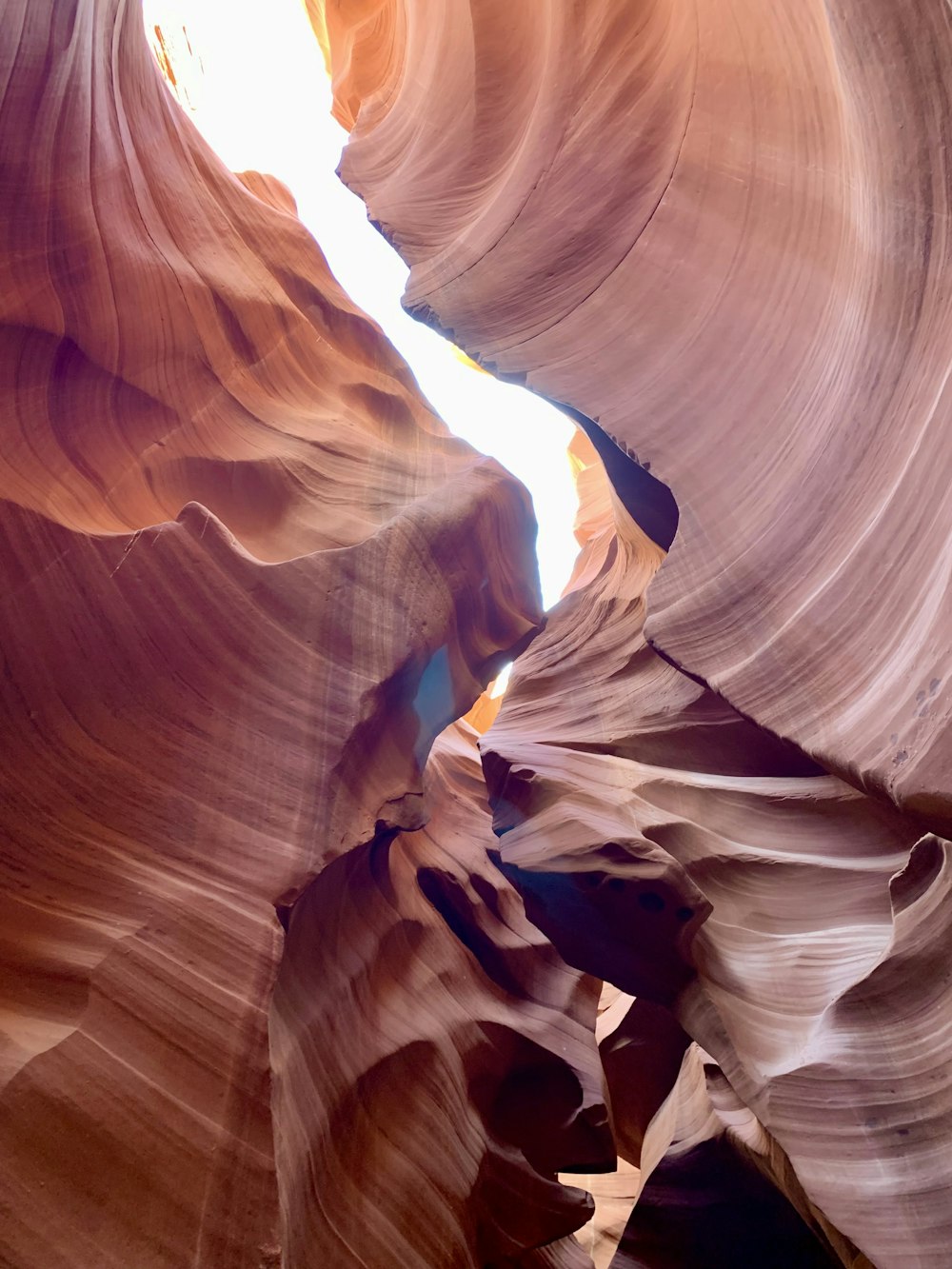 a narrow slot in the side of a canyon