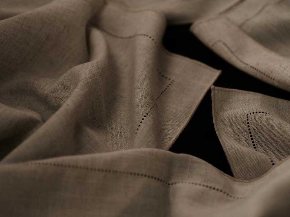 Soft, rumpled linen in the warm light of evening
