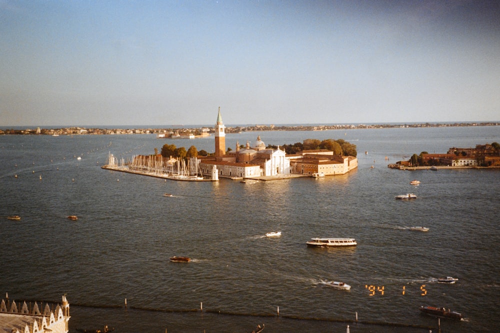 an island in the middle of a body of water