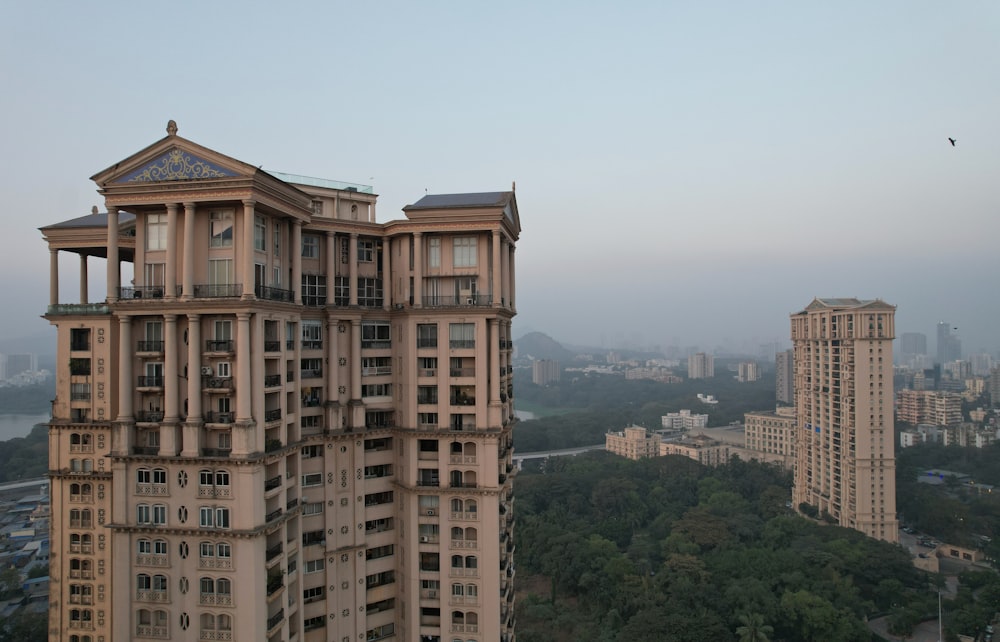 a tall building with a clock on the top of it