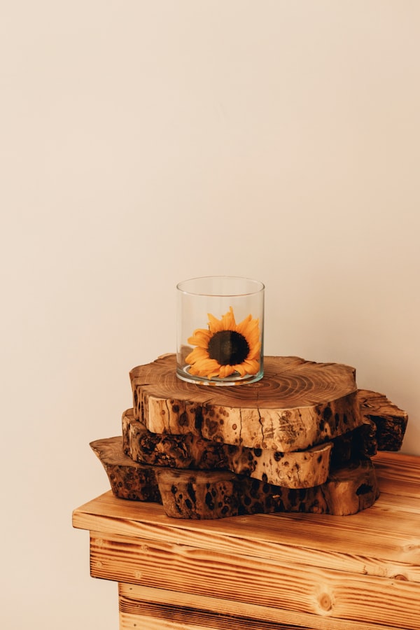 Ein Glas klares Wasser auf einem Holztisch