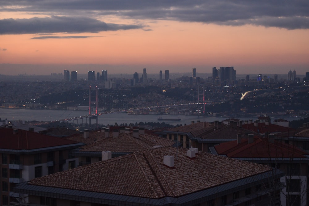 a view of a city and a body of water