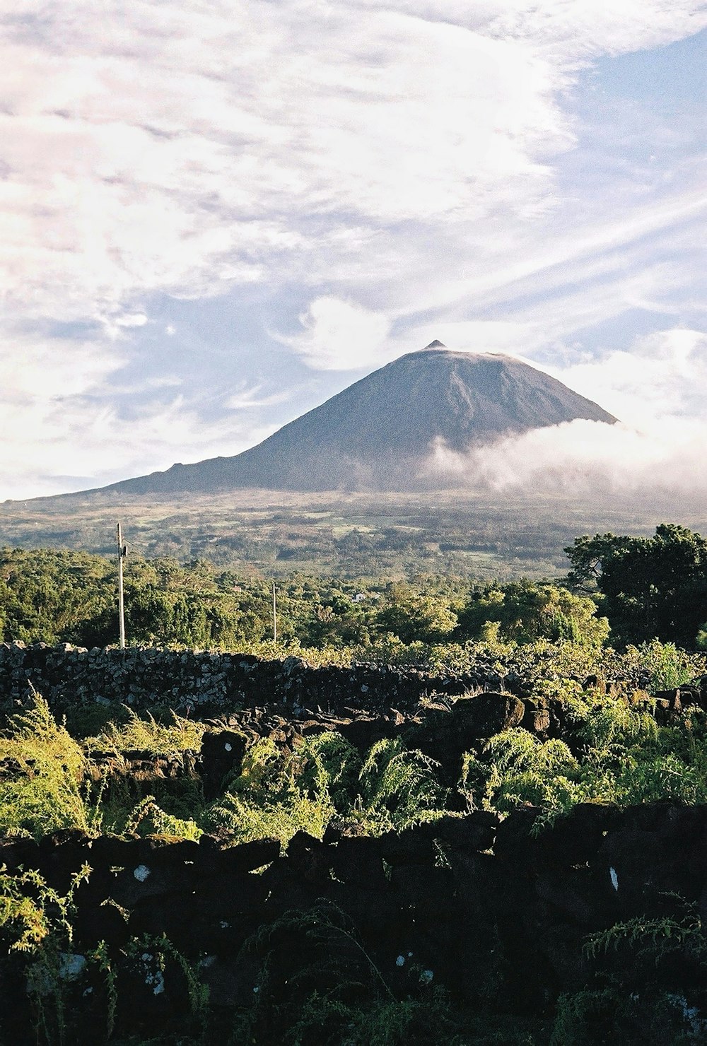 a view of a mountain in the distance