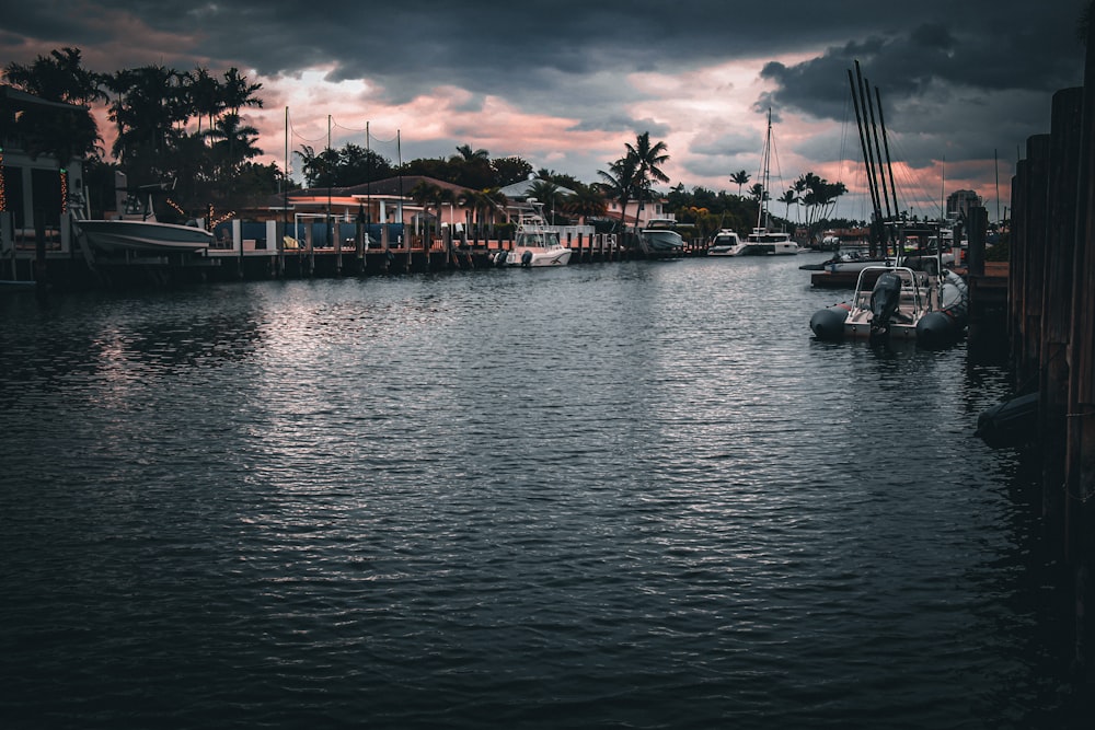 a body of water that has boats in it