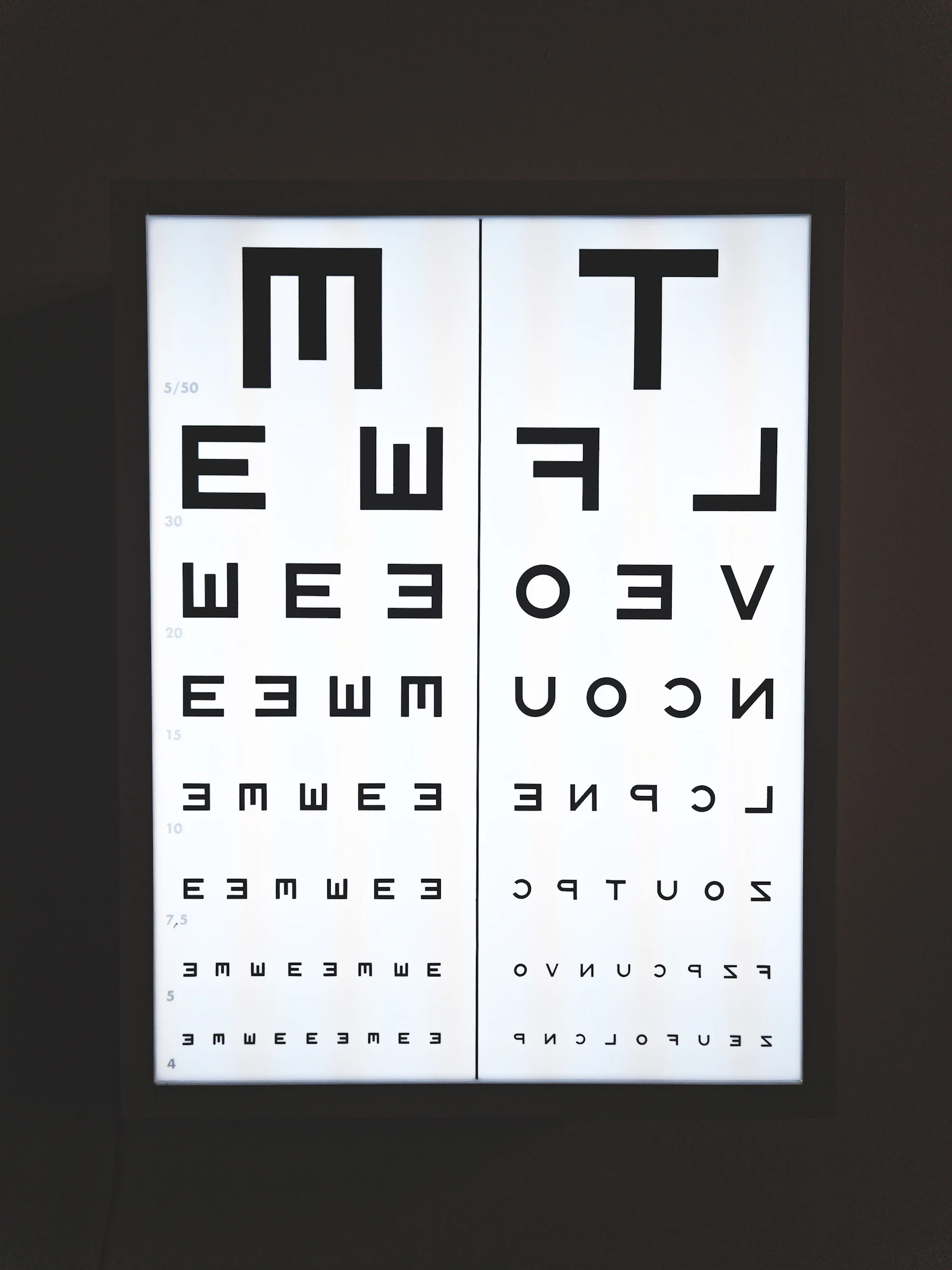 Eye chart illustration