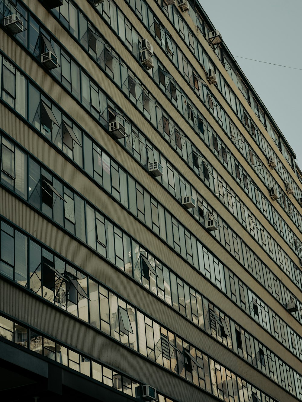 a very tall building with lots of windows