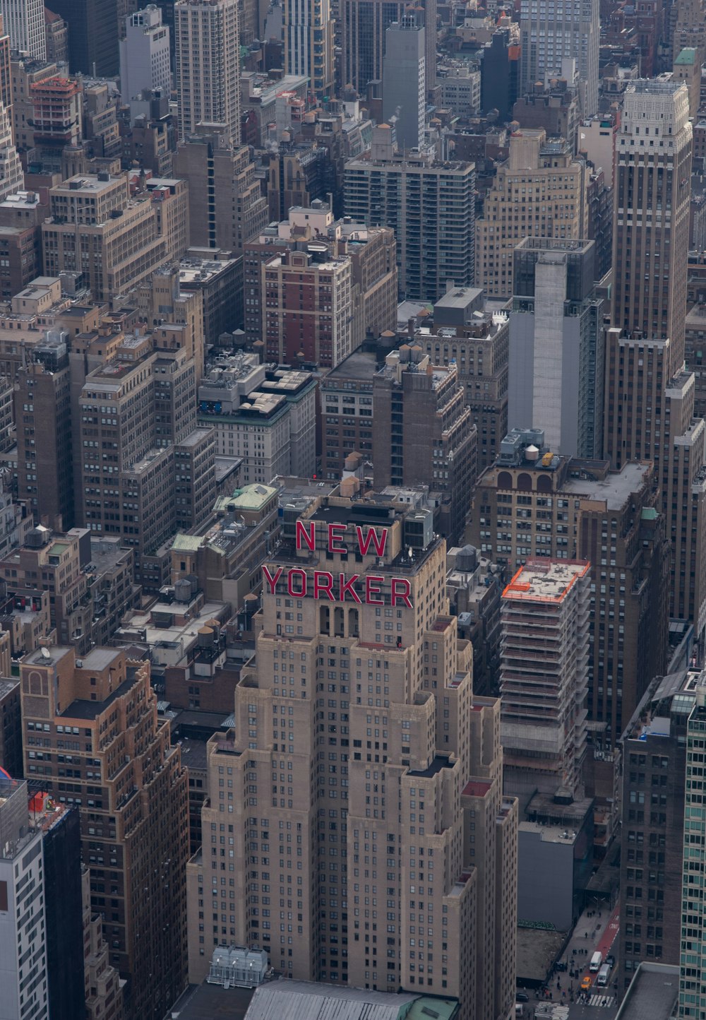 a view of a large city with tall buildings