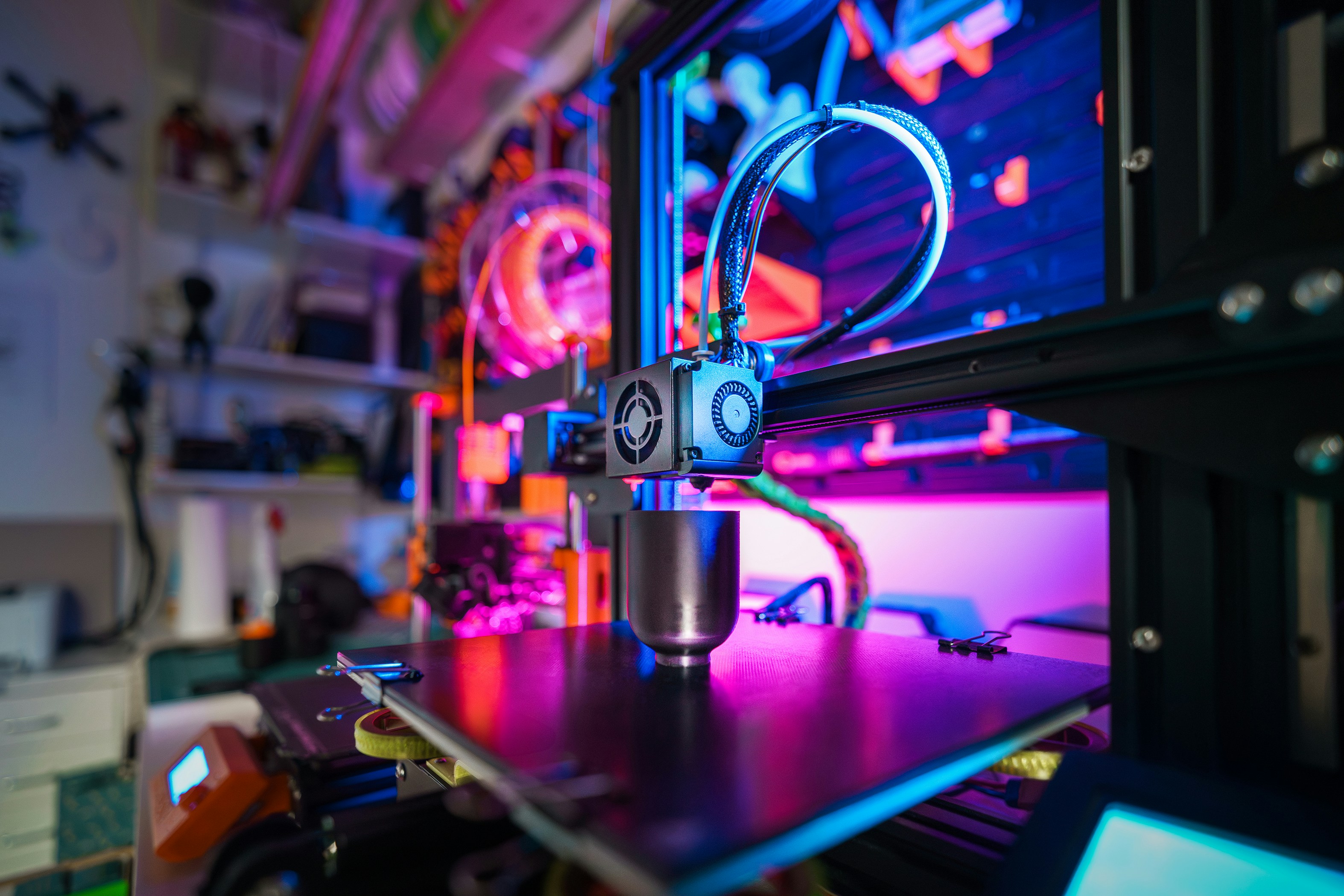 Modern smart home robotics hardware sensor device in development lab