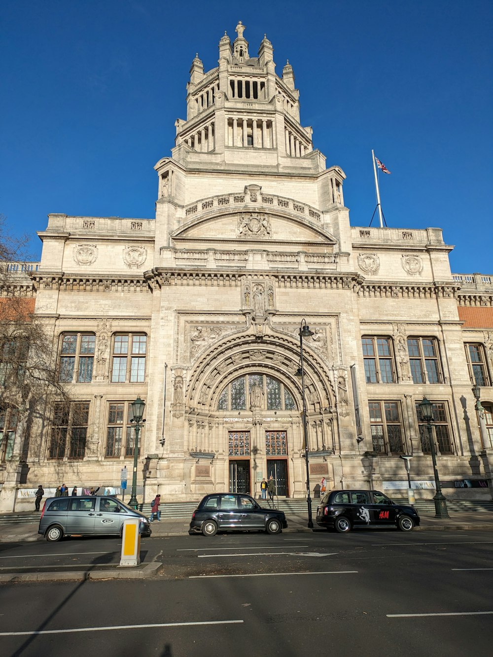 a large building with a clock on the front of it