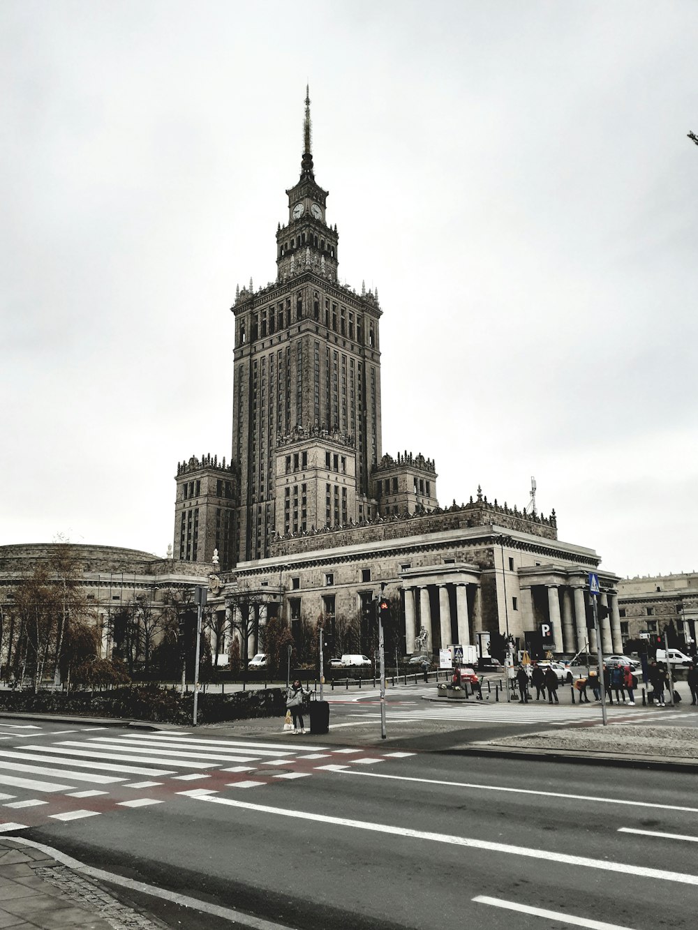 a large building with a clock tower on top of it