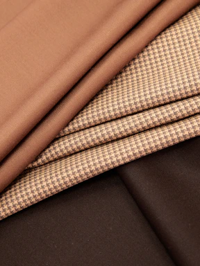 a close up of a brown and black fabric