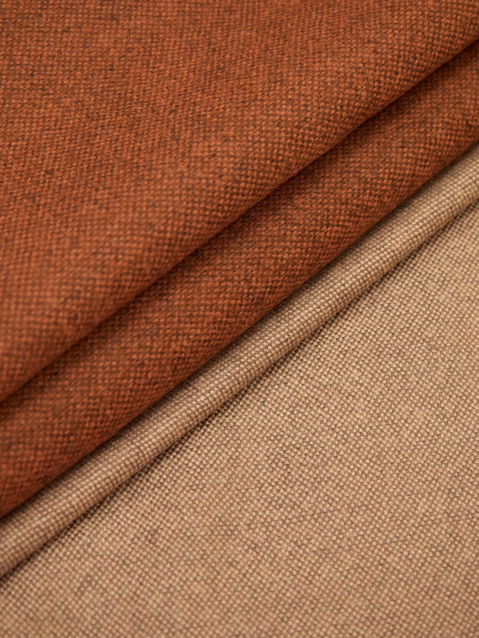Brown and tan tussar silk texture