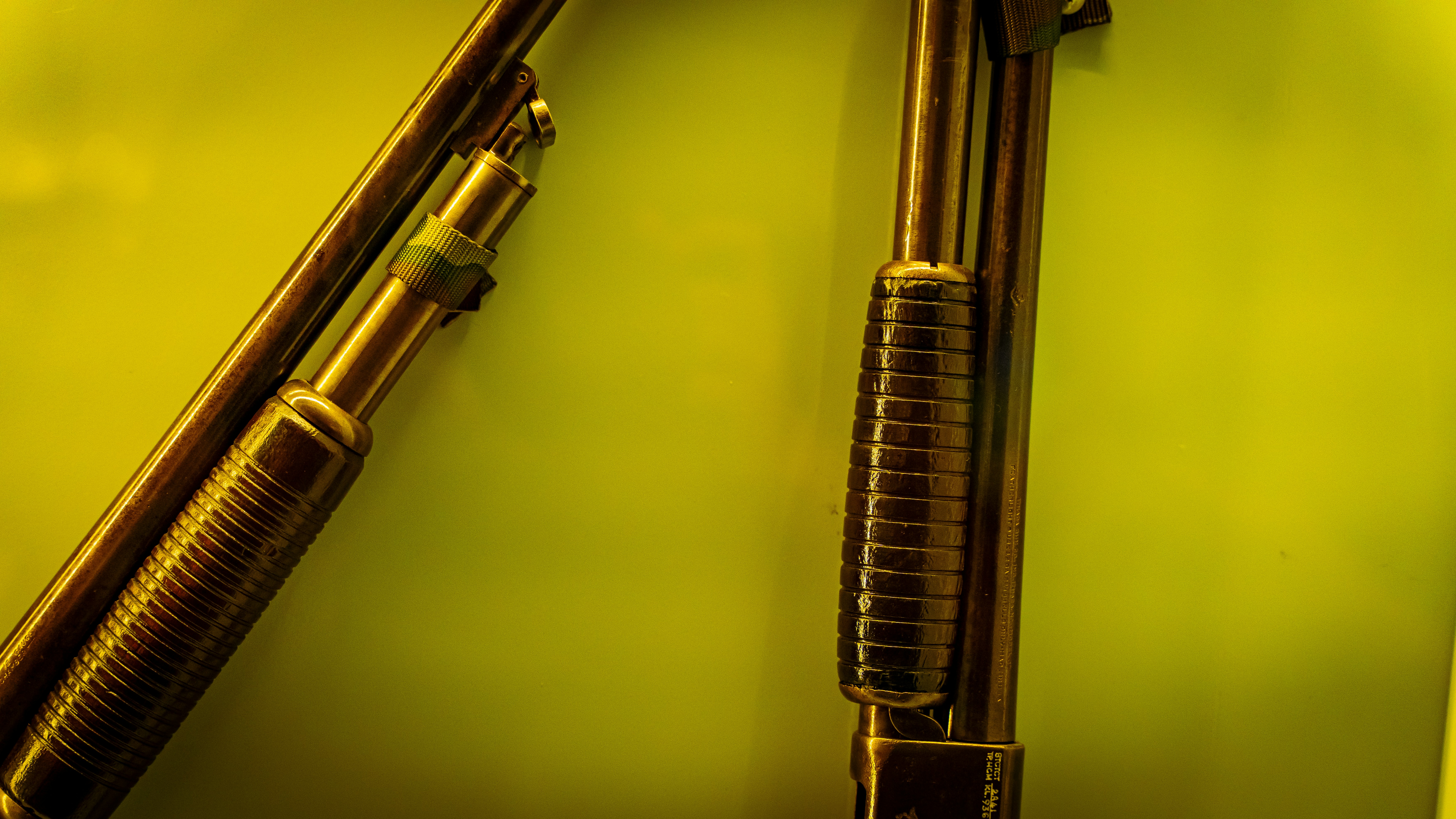 rifle barrels closeup